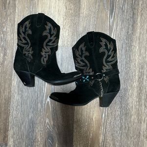 DINGO’s Western Boots - Black & Turquoise